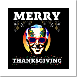 Funny Joe Biden Merry Thanksgiving Ugly Christmas Posters and Art